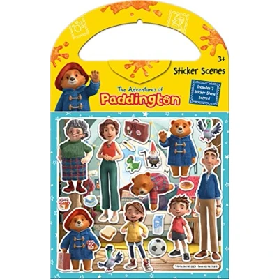 Image of Paper Projects The Adventures of Paddington Sticker Scene Activity Set Includes 6 Scenes and Around 50 Stickers, Yellow, 23.5cm x 15cm