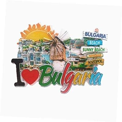 Image of 3D Bulgaria Fridge Magnet Souvenir Gift Collection Home Kitchen Decoration Magnetic Sticker,Bulgaria Refrigerator