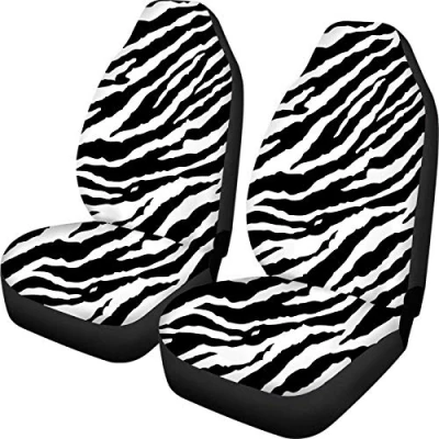 Image of SEANATIVE Fashion Zebra Pattern Car Internal Accessories Seat Cover Univasal Vehicle Auto Front Case Cushion