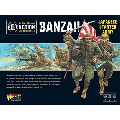 Image of Warlord Games Banzai! Japanese Starter Army 28mm Scale Plastic Miniatures for Bolt Action Highly Detailed World War 2 Table top Wargaming