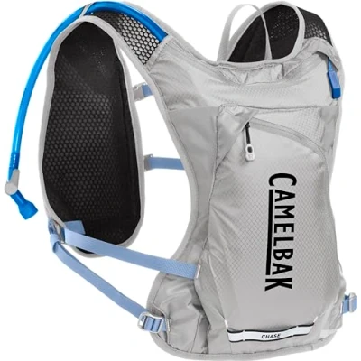 Image of CamelBak Women&#039;s Chase Race 4 Hydration Vest for Gravel, Mountain, Bikepacking and Endurace Cycling 1.5L Reservoir, Vapor Blue