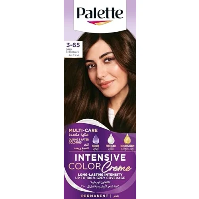 Image of Schwarzkopf Palette Intensive Hair Colour Cream With Liquid Keratin 3 65 Dark Chocolate 100 ML