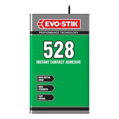 Image of EVO STIK 528 Instant Contact Adhesive, Multipurpose High Shear Strength, Good Temperature Resistance, 5 Litres