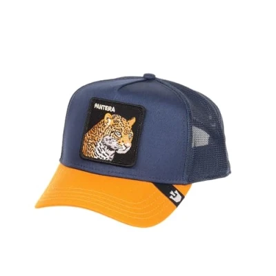 Image of Goorin Bros. Bros Pantera Leopard Blue Brown Adjustable Trucker Cap