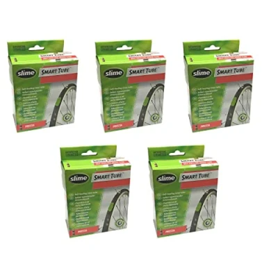 Image of Slime Smart Tube 700 x 19 25c Self Healing Road Bike Inner Tubes Presta Valve (Pack of 5)