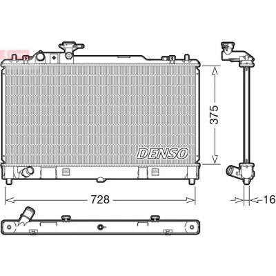 Image of LFH115200A, LFH115200B, LFH115200C Engine radiator DENSO DRM44033 375mm 752mm 16mm MAZDA: 6 Estate