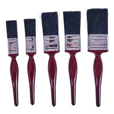 Image of Amtech G4340 Decorating Paint Brushes Set, Synthetic No Bristle Loss with Classic Handle, Multi Colour, Set of 5 Pieces
