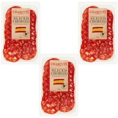 Image of Charcuti Dry Cured Sliced Spanish Chorizo 70g packs (3x70g)