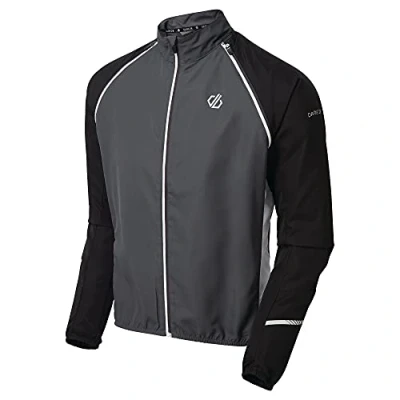 Image of Dare 2b Men&#039;s Water repellent Oxidate Lightweight Windshell Jacket Black Ebony Grey, Size: M