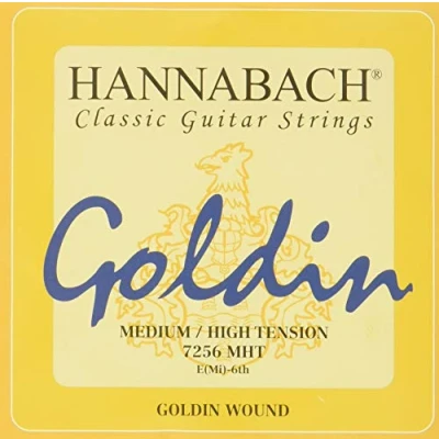 Image of Hannabach Classical Guitar Strings Series 725 Medium/High Tension Goldin E6 7256MHT