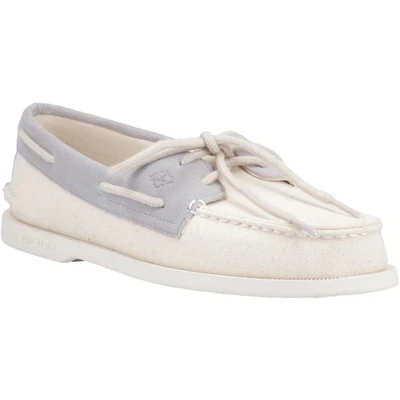 Image of Sperry Authentic Original 2 Eye Seacycled Mens Classic Lace Shoes Tan material_cotton Size UK 7.5
