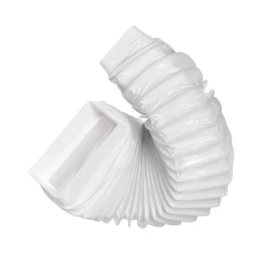 Image of 220x55mm Flexible Duct with Connectors Rectangular Flat PVC Ducting