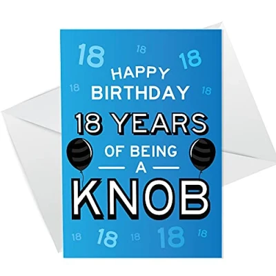 Image of RED OCEAN Funny 18th Birthday Card For Friend Brother Son Rude Cards Him