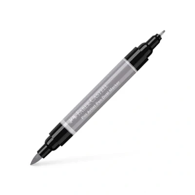 Image of Faber Castell Art &amp; Graphic Pitt Artist Pen Dual Marker India Ink, Warm Grey Iii, Single Pen, For Art, Craft, Drawing, Sketching, Home, School, University, Colouring