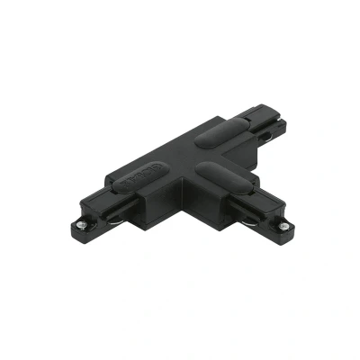 Image of Track Lighting T Connector Outside Left Black Aurora