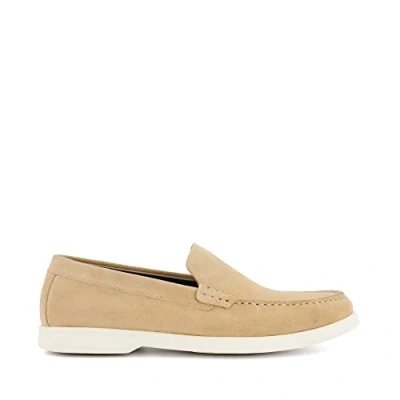 Image of Dune Mens BUFTONN Topstitch Casual Loafers Size UK 10 Suede Sand