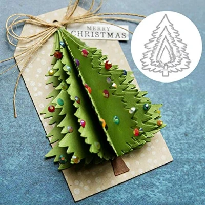 Image of Cutting Dies for Card Making, Gemini_mall® Xmas Tree Metal DIY Scrapbooking Embossing Paper Cards Photo Album Craft Decor Stencil Greeting Cards/Invitation Decoration