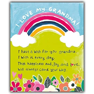 Image of Emotional Rescue,Multi,ZFW9458 Grandma Birthday Card, Card For Grandma, Nice Words A Wish, Paper Salad