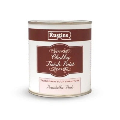 Image of RUSTINS Chalky Finish Paint Portobello Pink 500ml