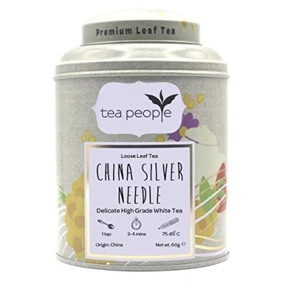 Image of Tea People China Silver Needle, 60 g Loose Leaf in a Tin Caddy, CSN 60g
