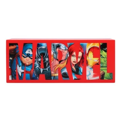 Image of Marvel Avengers Logo Light Officially Licensed Disney Merchandise, 2 Modes, Decorative Display Sign for Fans, Powered by USB or Battery Paladone