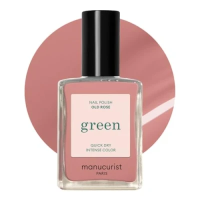 Image of MANUCURIST Green Pink Nail Polish Old Rose Natural Classic 9 Free Vegan and Plant Based (84%) Manicure &amp; Care 15 ml