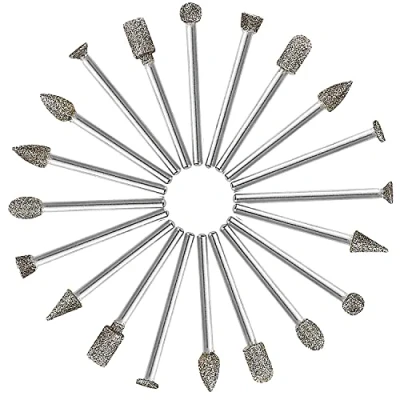 Image of ZFYQ 20pcs Rotary Burrs Set with 3mm Shank for Dremel Tools/Polished Grinding DIY Engraving