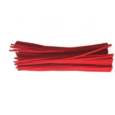 Image of arkCRAFT Pipe Cleaners in Assorted Sizes and Colours (300mm x 4mm, 100 Red)