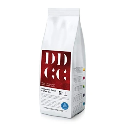 Image of Decaffeinated Brazilian Ground Coffee 227g For French Press Cafetiere Filter Drip V60 Aeropress Brazil Swiss Water Decaf Process Decadent Company Strength 4