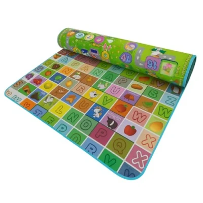 Image of Kids 2 Sided Educational Play Mat Soft Foam Baby Crawling 200x180cm Reversible Game Carpet for Indoor &amp; Outdoor Use, Picnic, Nursery, Floor Protection