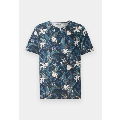 Image of Jack &amp; Jones Jjebryan TEE O NECK Print Tshirt, Men&#039;s, Size: Small, Sky captain