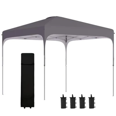 Image of Outsunny Pop Up Gazebo Foldable Canopy Tent with Wheeled Carry Bag &amp; 4 Leg Weight Bags84C 262V01