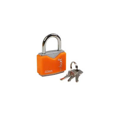 Image of Rolson 40mm Iron Padlock with 3 Keys and Protective Jacket 66544