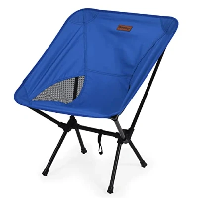 Image of Rainberg Ultra Lightweight Camping Chair, Folding Chairs for Adults, Foldable Garden Outdoor Picnic BBQ Chairs. (Pack of 1, Blue)