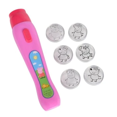Image of Simba 109262386 Peppa Pig Light Projector, Pink/Green/Blue/Yellow