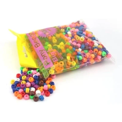 Image of arkCRAFT Plastic Pony Beads Assorted Colours 1000Pcs (Bright)