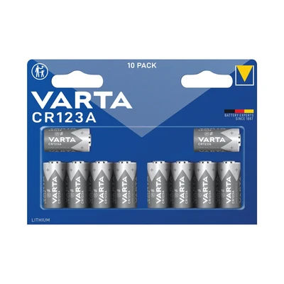 Image of Varta Lithium Battery CR123A/CR17345 3V Cylindrical (Pack 10)