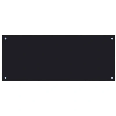 Image of vidaXL Kitchen Backsplash Black 100 x 40 cm Tempered Glass
