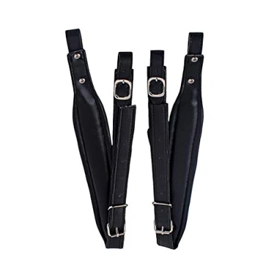 Image of Alnicov 1 Pair Adjustable Synthetic Leather Accordion Shoulder Straps Belt for 16 120 Bass Accordions(Black)