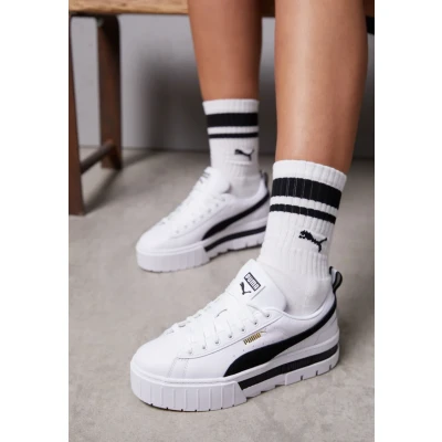 Image of Puma Mayze LTH WNS Trainers, Women&#039;s, Size: 8, White/peyote leather and imitation