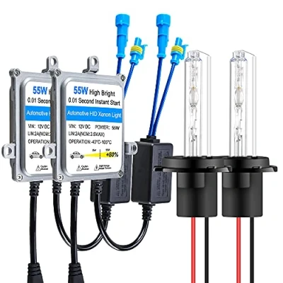 Image of Chemini H7 55W HID Xenon Conversion Kit Ballast Replacement Extremely Bright Car Headlight Lamp Bulb 6000K High Low Beam