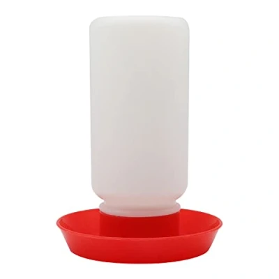 Image of Poultry Feeder and Waterer 1L Chicken Drinker Food Dispenser Livestock Trough Water Tools for Chick Hen Duck Quail (Waterer)