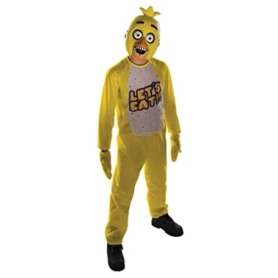 Image of Rubie&#039;s 630101L000 Chica Costume, Five Nights at Freddy&#039;s Kids Fancy Dress, Multi, 9 12 Years