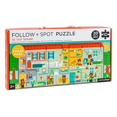 Image of Petit Collage In Our House Follow + Spot Puzzle, multicolor, PTC259