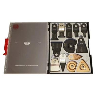 Image of 18 x TopsTools SW_WXK18 Mix Blades Case Box Set Compatible with Worx Sonicrafter, 250W, Erbauer Multitool Multi Tool Accessories