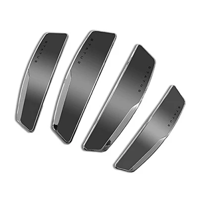 Image of STATUS 4Pcs High Glossy Slim Door Edge Guards Bumper Protector Trim Guard Sticker Molding for Motors Auto Vehicle (Metallic Silver)