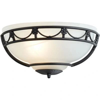 Image of Carisbrooke 1 Light Indoor Wall Uplighters Black, E27