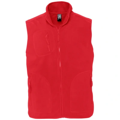 Image of SOLS Mens Norway Unisex Anti Pill Fleece Bodywarmer / Gilet (Red) Size Small