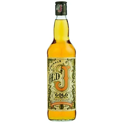 Image of Admiral’s Old J Gold Spiced Rum Caribbean Aged in Oak Barrels 40 Percent ABV 70cl Bottle