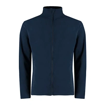 Image of Kustom Kit Men&#039;s Corporate Micro Fleece Jacket Cardigan Sweater, Navy, SML
